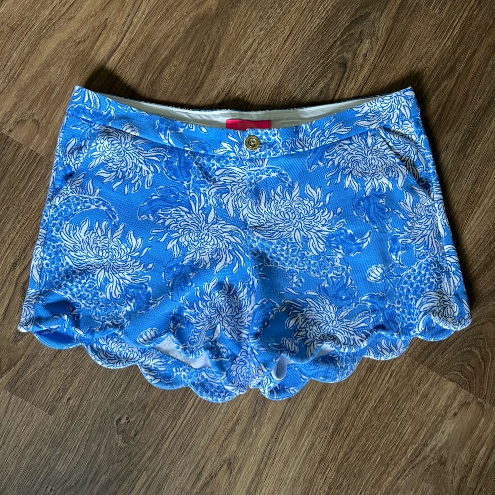 Lilly Pulitzer Buttercup Knit Shorts Size 12 EUC Croc and Lock It